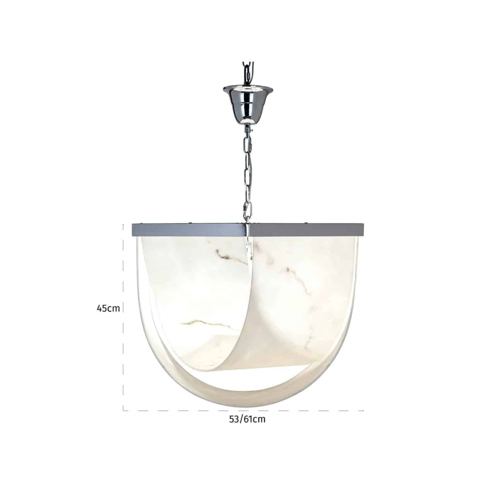 Pendant lamp Colbey marble look (Silver)