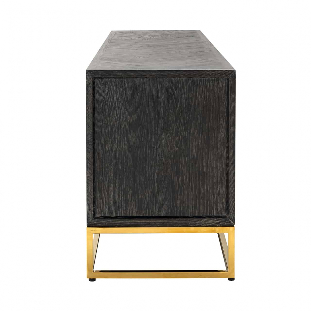 TV dresser 185 Blackbone gold 4-doors (Gold)