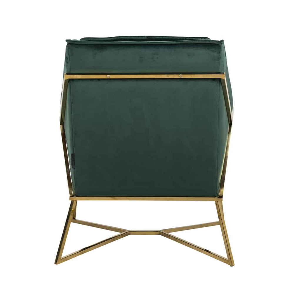 Armchair Aurelia Green velvet / gold (Quartz Green 501)