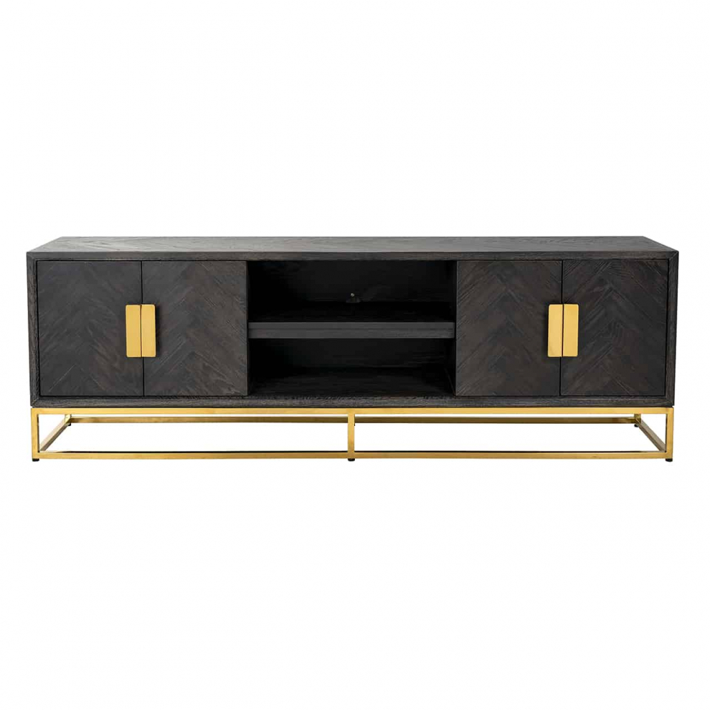 TV dresser 185 Blackbone gold 4-doors (Gold)