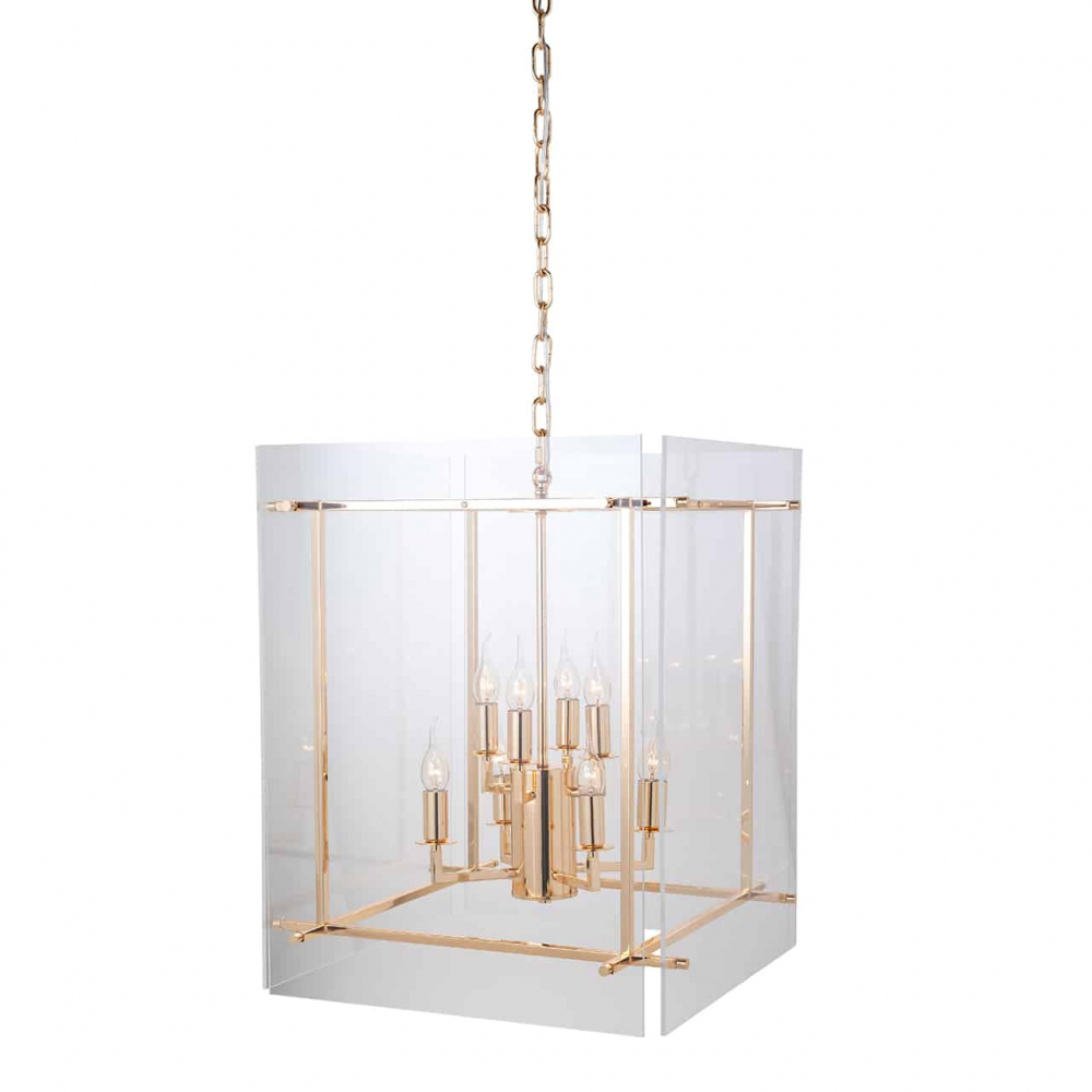 Pendant lamp Chess with acrylic (Gold)
