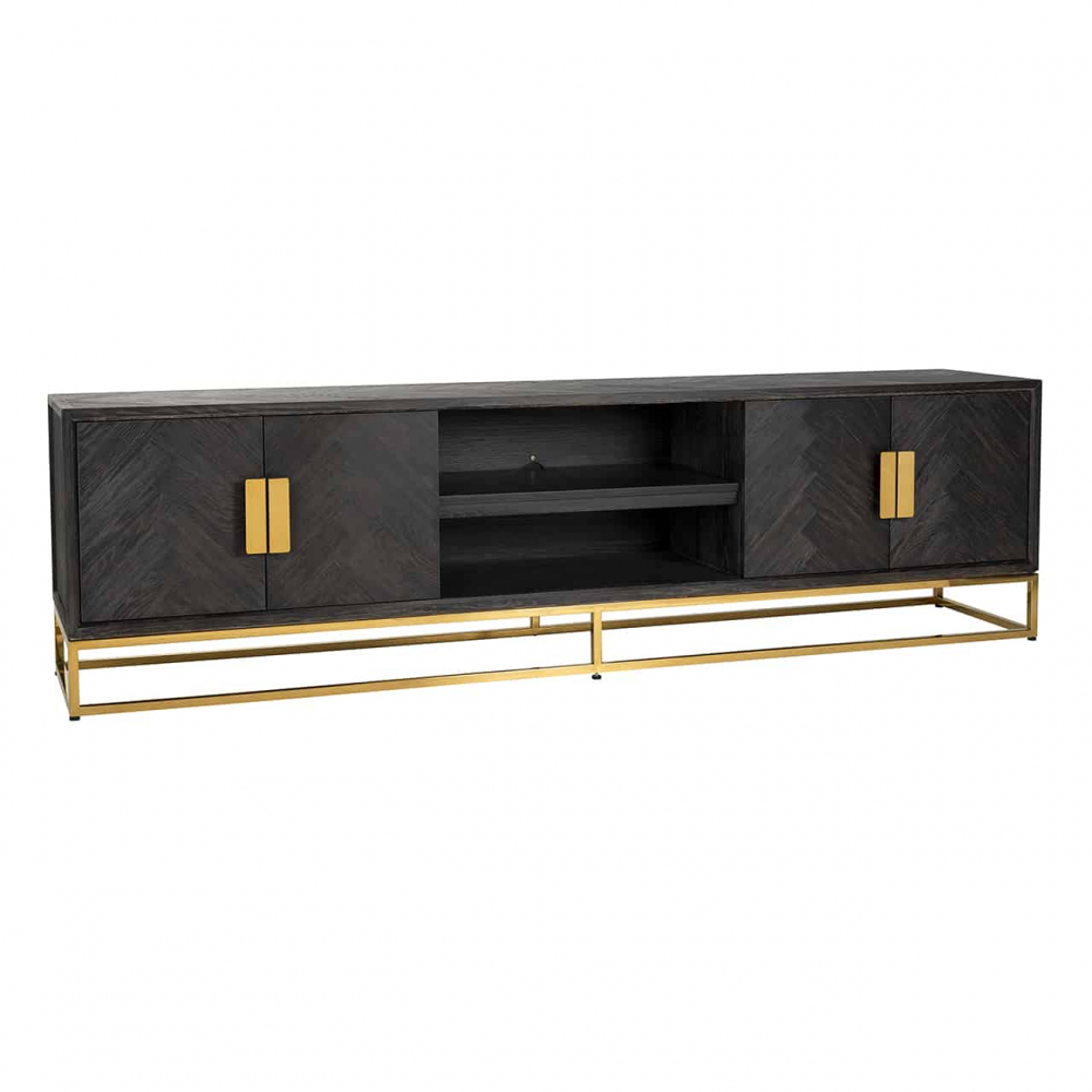TV dresser 220 Blackbone gold 4-doors (Gold)