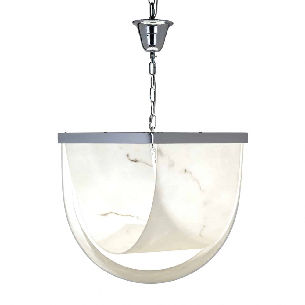 Pendant lamp Colbey marble look (Silver)