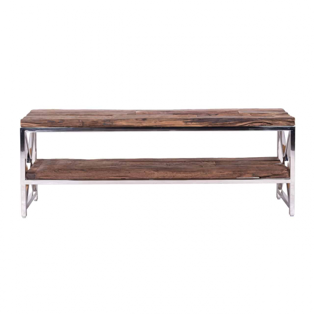 TV dresser Kensington 2 shelves 180 (Silver)