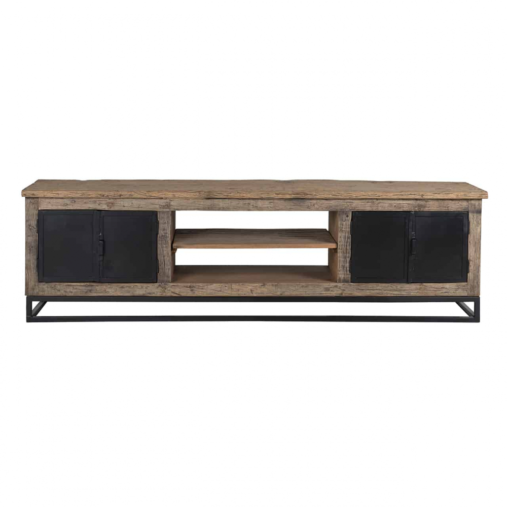 TV-dresser Raffles 4-doors, recycled wood