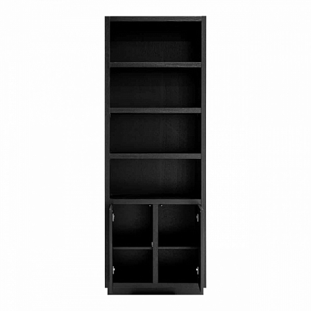 Bookcase Oakura 2-doors narrow (Black)