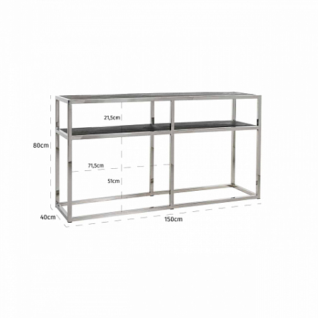 Wall table Blackbone silver (Silver)