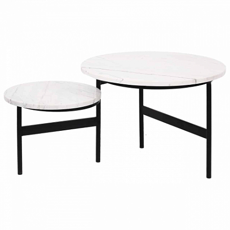 Coffee Lexington table white set of 2 rotatable (White)