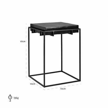 Side table Bolder aluminium black