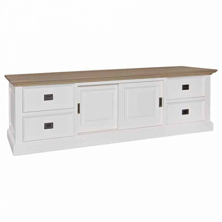 TV Oakdale sideboard 2 sliding-doors 2x2 drawers (Ral 9010)